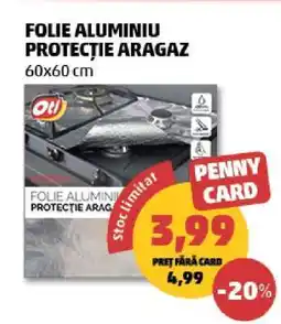 Penny FOLIE ALUMINIU PROTECȚIE ARAGAZ Ofertă