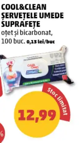Penny Cool&clean șervețele umede suprafețe Ofertă