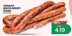 Diana Supermarket Diana cârnați măcelărești Ofertă
