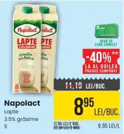 Mega Image Napolact Lapte 3.5% grăsime Ofertă