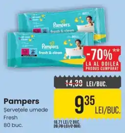 Mega Image Pampers șervețele umede fresh Ofertă