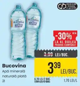 Mega Image Bucovina Apă minerală naturală plată Ofertă