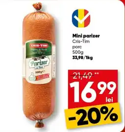 PROFI Cris-Tim mini parizer cu porc Ofertă