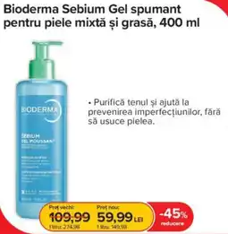 Dr.Max Bioderma Sebium Gel spumant Ofertă