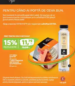 La Doi Pasi City Grill Savarină + Aqua Carpatica Ofertă