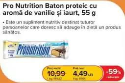 Dr.Max Pro Nutrition Baton proteic cu aromă de vanilie și iaurt Ofertă