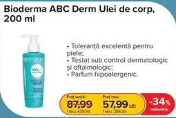 Dr.Max Bioderma abc derm ulei de corp Ofertă