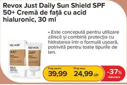 Dr.Max Revox Just Daily Sun Shield SPF 50+ Cremă de față cu acid hialuronic Ofertă
