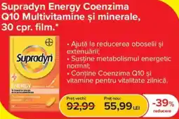 Dr.Max Supradyn Energy Coenzima Q10 Multivitamine și minerale Ofertă