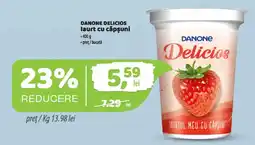 La Doi Pasi Danone Delicios Iaurt cu căpșuni Ofertă