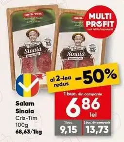 PROFI Salam Sinaia Cris-Tim 100g Ofertă