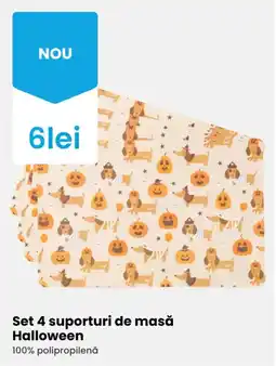 Pepco Set 4 suporturi de masă Halloween Ofertă