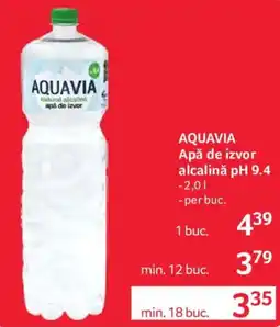 Selgros Aquavia apă de izvor alcalină Ofertă