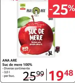 Selgros Ana Are Suc de mere 100% Ofertă
