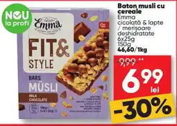 PROFI Emma fit & style bars müsli milk chocolate Ofertă