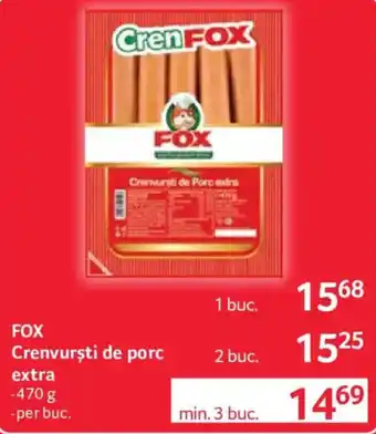 Fox crenvurști de porc extra