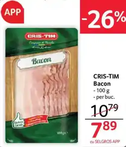 Selgros Cris-tim bacon Ofertă