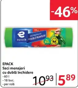 Selgros epack saci menajeri cu dublă închidere Ofertă