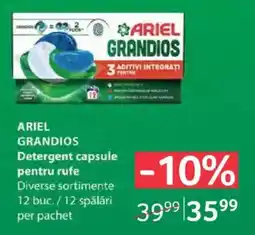 Selgros Ariel grandios detergent capsule pentru rufe Ofertă