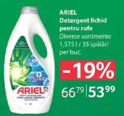 Selgros Ariel detergent lichid pentru rufe Ofertă