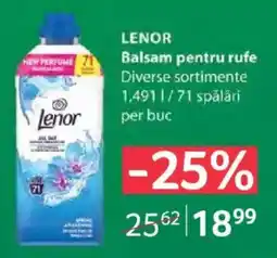 Selgros Lenor balsam pentru rufe Ofertă