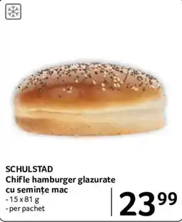 Selgros Schulstad chifle hamburger glazurate cu seminte mac Ofertă