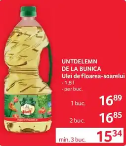 Selgros Untdelemn de la bunica ulei de floarea-soarelui Ofertă