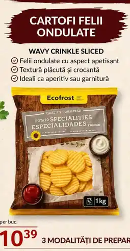 Selgros Ecofrost cartofi felii ondulate Ofertă
