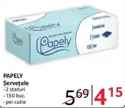 Selgros Papely șervețele Ofertă