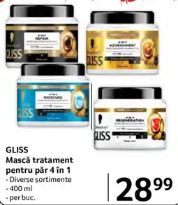 Selgros Gliss mască tratament pentru păr 4 în 1 Ofertă