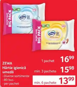 Selgros Zewa hârtie igienică umedă Ofertă