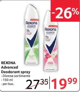 Selgros Rexona advanced deodorant spray Ofertă