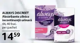Selgros Always discreet absorbante zilnice incontinenta urinara Ofertă