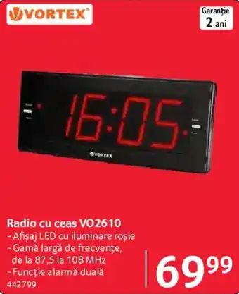 Vortex radio cu ceas vo2610