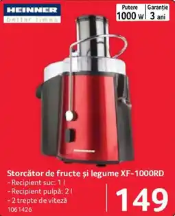 Selgros Heinner storcător de fructe și legume xf-1000rd Ofertă