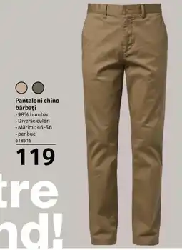 Selgros Pantaloni chino bărbați Ofertă