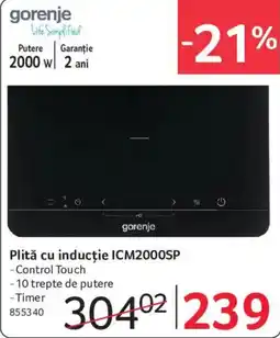Selgros gorenje plită cu inducție icm2000sp Ofertă