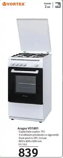 Selgros Vortex aragaz vo1801 Ofertă