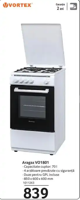 Selgros Vortex aragaz vo1801 Ofertă