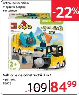 Selgros lego duplo vehicule de constructii 3 in 1 Ofertă