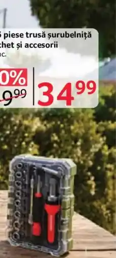 Selgros Set 35 piese trusă șurubelniță cu clichet și accesorii Ofertă