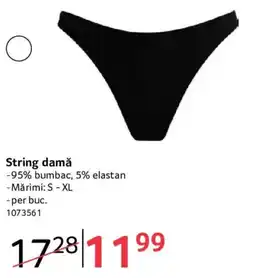 Selgros String damă Ofertă