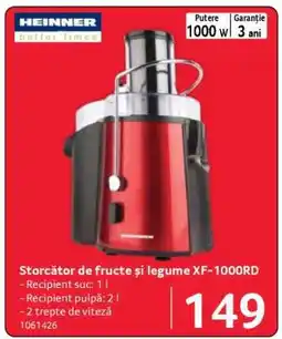 Selgros Storător de fructe și legume XF-1000RD Ofertă