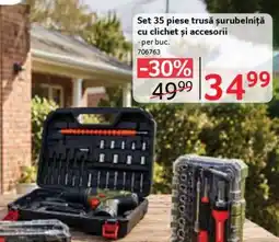 Selgros Set 35 piese trusă șurubelniță cu clichet și accesorii Ofertă