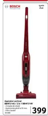 Selgros Aspirator vertical BBHF214G / 2 în 1 BBHF214R Ofertă