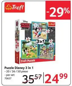 Selgros Puzzle Disney 3 in 1 Ofertă