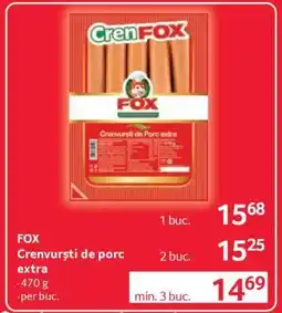 Selgros FOX Crenvursti de porc extra Ofertă
