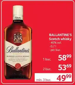 Selgros BALLANTINE‘S Scotch whisky Ofertă