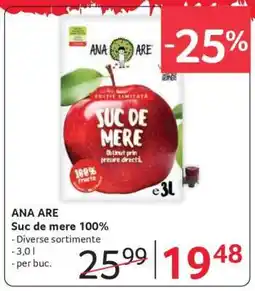Selgros ANA ARE Suc de mere 100% Ofertă