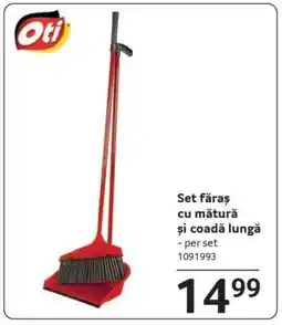 Selgros Set făraș cu mătură și coadă lungă Ofertă